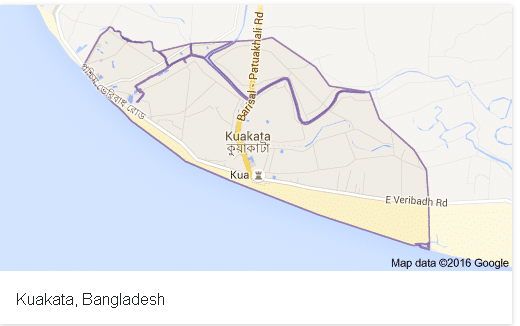 Kuakata Bangladesh Map from Google