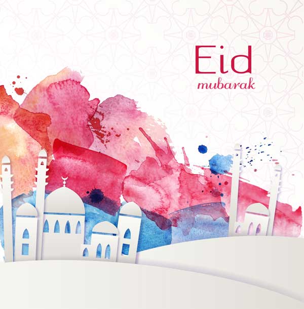 Eid Mubarak Card Hand Drawing