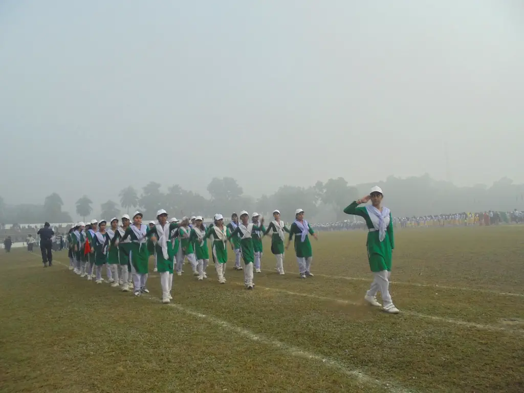 School Students celebrating Victory of Bangladesh