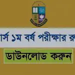 Nu Honours 1st year exam routine download